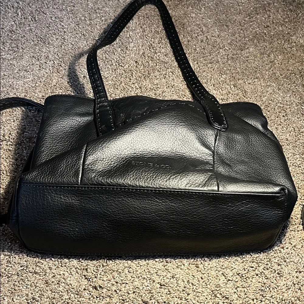 Stone & Co. Black Leather Shoulder Bag - Picture 5 of 8